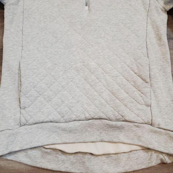 Lululemon Forever Warm Quilted Jacket 8 Grey Quarter Zip Outdoors Athleisure - Picture 7 of 13